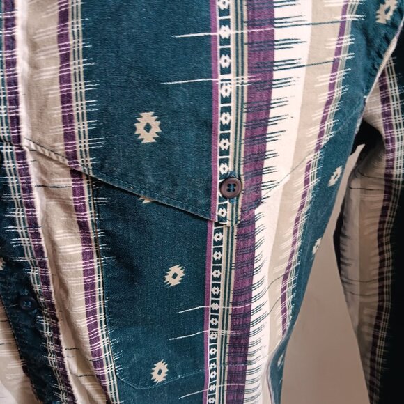 Vintage Wrangler Mens Button-Down Brushpopper Western Shirt X-Long Tails 15-33 - Picture 3 of 7